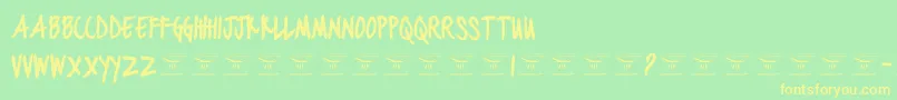 BlackjacketboysBold Font – Yellow Fonts on Green Background