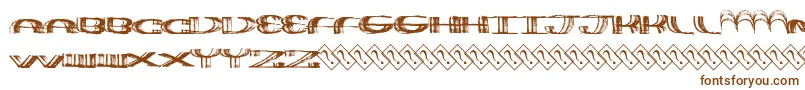 Шрифт Widethin – коричневые шрифты на белом фоне