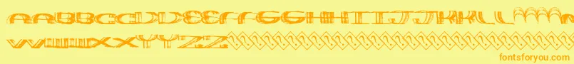 Widethin Font – Orange Fonts on Yellow Background