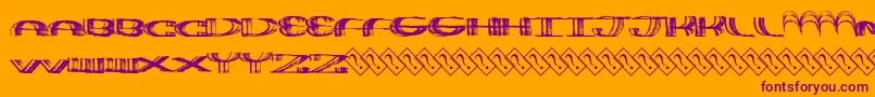 Шрифт Widethin – фиолетовые шрифты на оранжевом фоне