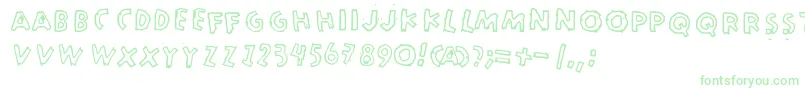 Merkurius Font – Green Fonts on White Background