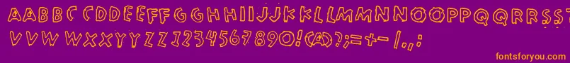 Merkurius Font – Orange Fonts on Purple Background