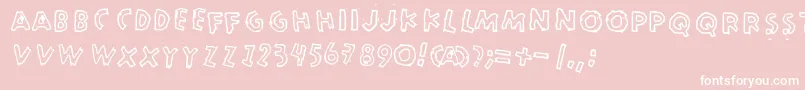 Merkurius Font – White Fonts on Pink Background