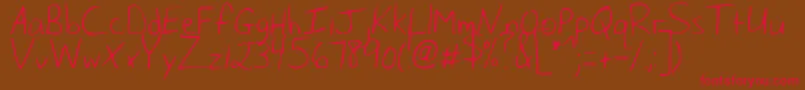 HusbandOfTheMillennium Font – Red Fonts on Brown Background