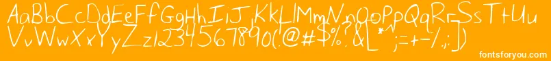 HusbandOfTheMillennium Font – White Fonts on Orange Background