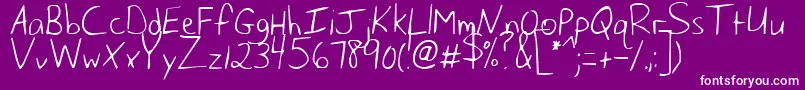 HusbandOfTheMillennium Font – White Fonts on Purple Background