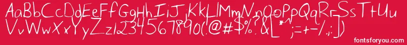 HusbandOfTheMillennium Font – White Fonts on Red Background