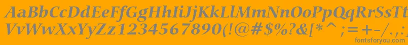 CarminaBoldItalicBt Font – Gray Fonts on Orange Background