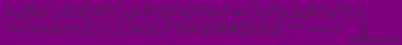 Шрифт FuturastdLight – чёрные шрифты на фиолетовом фоне