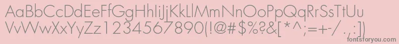Шрифт FuturastdLight – серые шрифты на розовом фоне