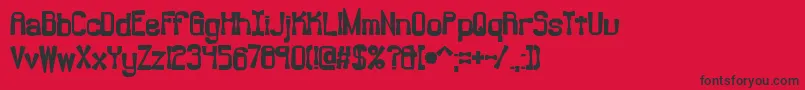 BacklashBrk Font – Black Fonts on Red Background