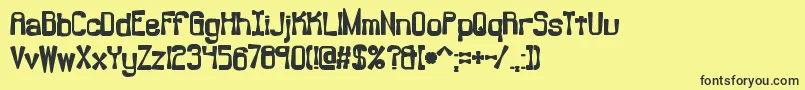 BacklashBrk Font – Black Fonts on Yellow Background