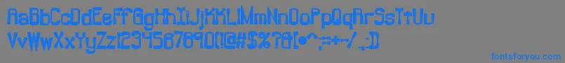 BacklashBrk Font – Blue Fonts on Gray Background