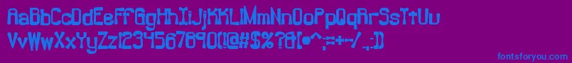 フォントBacklashBrk – 紫色の背景に青い文字