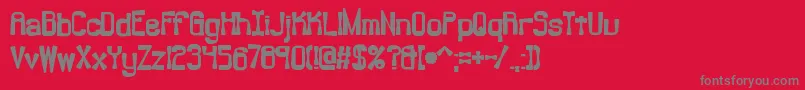 フォントBacklashBrk – 赤い背景に灰色の文字