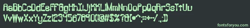BacklashBrk Font – Green Fonts on Black Background