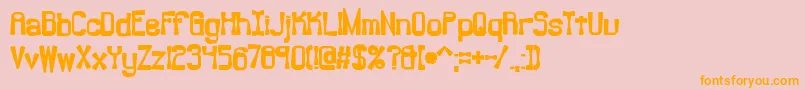 BacklashBrk Font – Orange Fonts on Pink Background