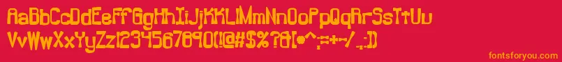 BacklashBrk Font – Orange Fonts on Red Background