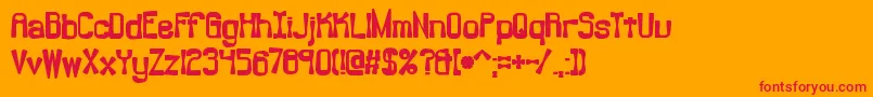 BacklashBrk Font – Red Fonts on Orange Background