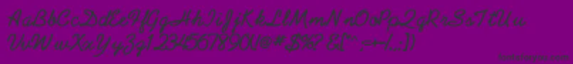 AbrazoscriptsskBold-Schriftart – Schwarze Schriften auf violettem Hintergrund