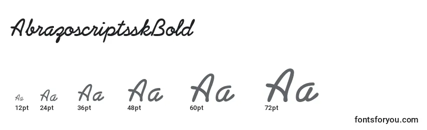 AbrazoscriptsskBold Font Sizes