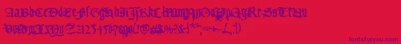 Tfu Font – Purple Fonts on Red Background