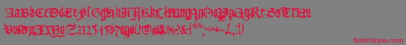 Tfu Font – Red Fonts on Gray Background
