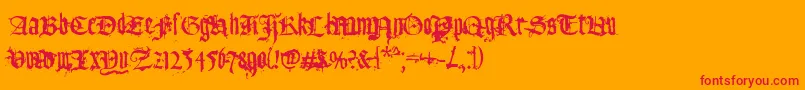 Tfu Font – Red Fonts on Orange Background