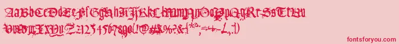 Tfu Font – Red Fonts on Pink Background