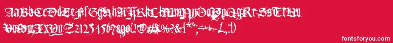 Tfu Font – White Fonts on Red Background