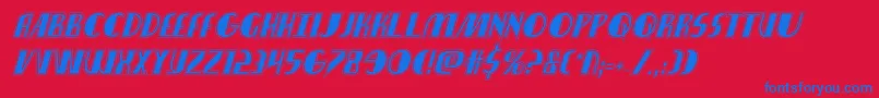 Nathanbrazilacadital Font – Blue Fonts on Red Background