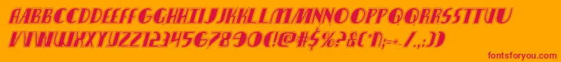 Nathanbrazilacadital-Schriftart – Rote Schriften auf orangefarbenem Hintergrund