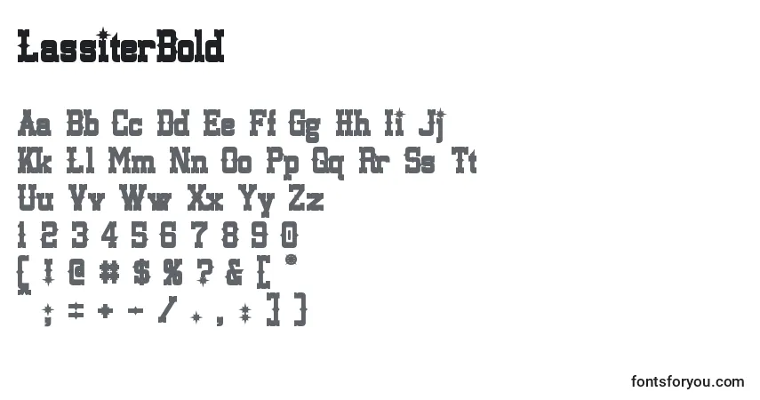 Fuente LassiterBold - alfabeto, números, caracteres especiales
