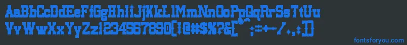 LassiterBold Font – Blue Fonts on Black Background