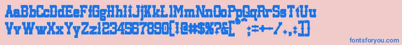 LassiterBold Font – Blue Fonts on Pink Background