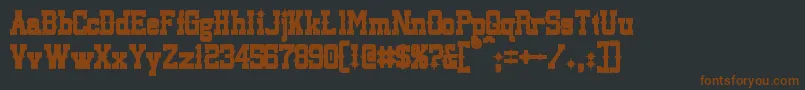 LassiterBold-fontti – ruskeat fontit mustalla taustalla