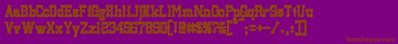 LassiterBold Font – Brown Fonts on Purple Background