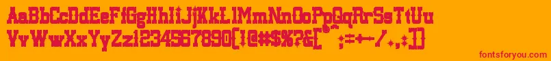 LassiterBold Font – Red Fonts on Orange Background