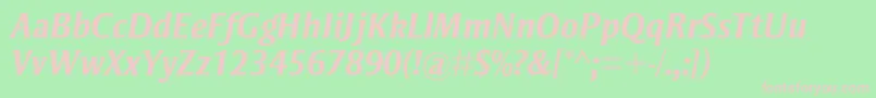 StrayhornmtstdBolditalic Font – Pink Fonts on Green Background