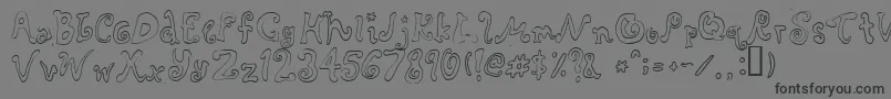 Rascal ffy Font – Black Fonts on Gray Background