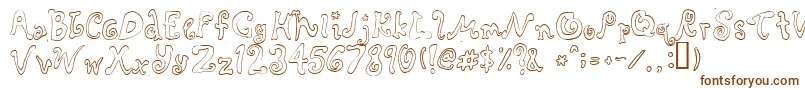 Шрифт Rascal ffy – коричневые шрифты на белом фоне