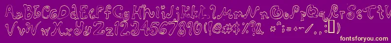 Rascal ffy Font – Yellow Fonts on Purple Background