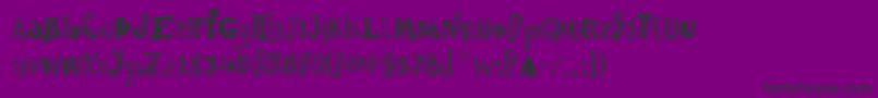 JambalayaTooItcTt-fontti – mustat fontit violetilla taustalla