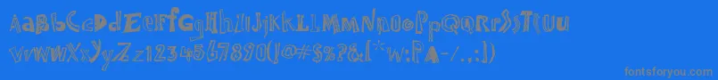 JambalayaTooItcTt Font – Gray Fonts on Blue Background