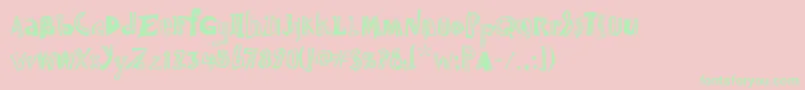 JambalayaTooItcTt Font – Green Fonts on Pink Background
