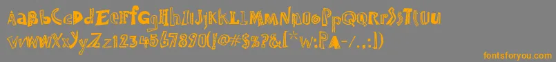 JambalayaTooItcTt-fontti – oranssit fontit harmaalla taustalla