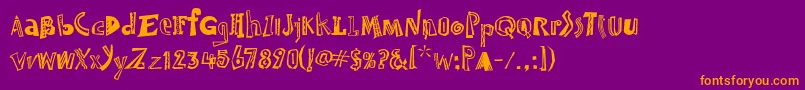 JambalayaTooItcTt Font – Orange Fonts on Purple Background