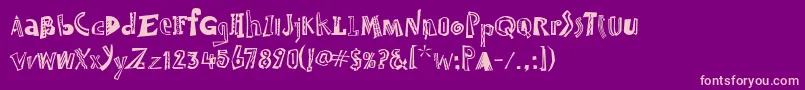 JambalayaTooItcTt Font – Pink Fonts on Purple Background