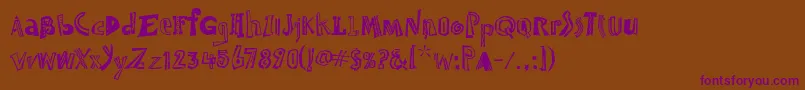 JambalayaTooItcTt Font – Purple Fonts on Brown Background