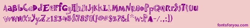 JambalayaTooItcTt Font – Purple Fonts on Pink Background